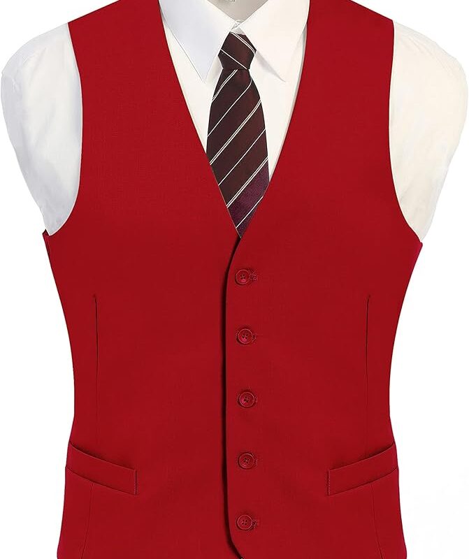 Slim Fit Vest - Red