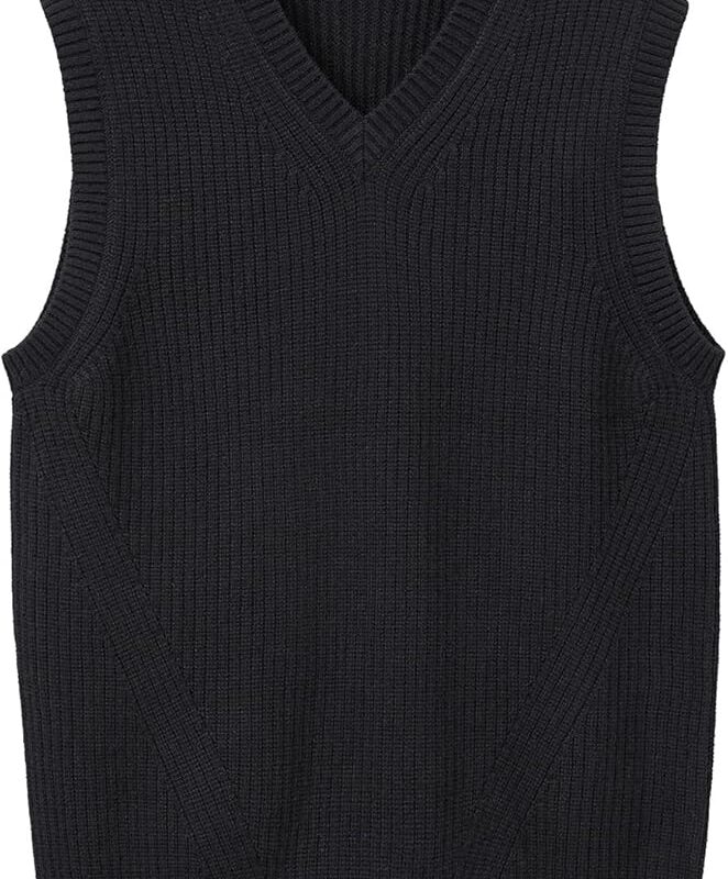 Premium Knit Vest - Black
