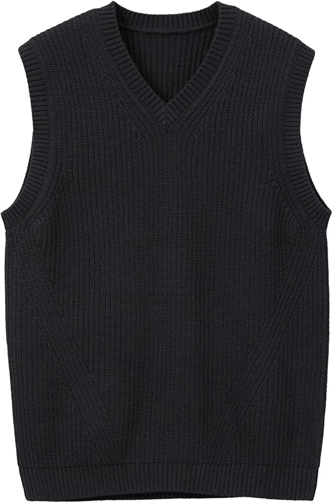 Premium Knit Vest - Black