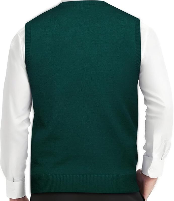 71v88b39NoL._AC_UY1000_ V-Neck Sweater Vest – Dark green