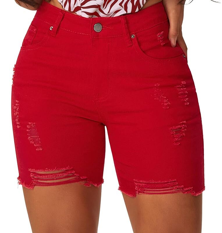 71zfs8RLKkL._AC_UY1000_ High Waist Denim Shorts