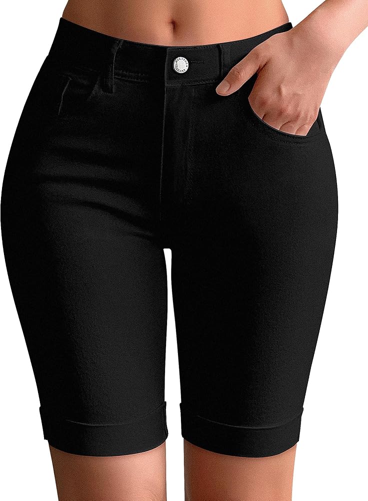 Black Denim Shorts (Ladies)