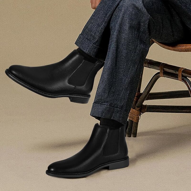 81I2PYOgyIL._AC_UY900_ Men's Chelsea-Style Lug Boots - Black