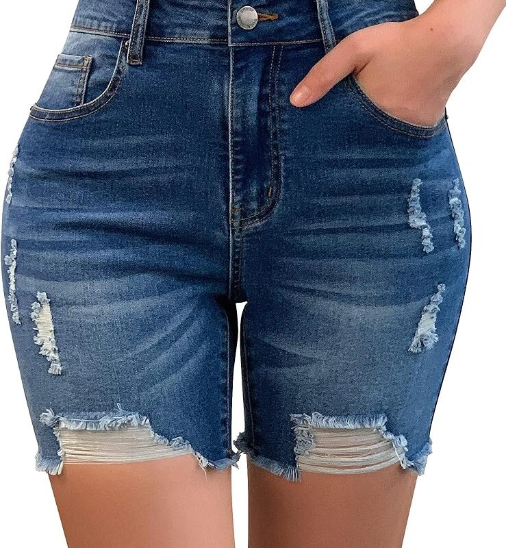 81PyTbanQEL._AC_UY1000_ High Waist Denim Shorts