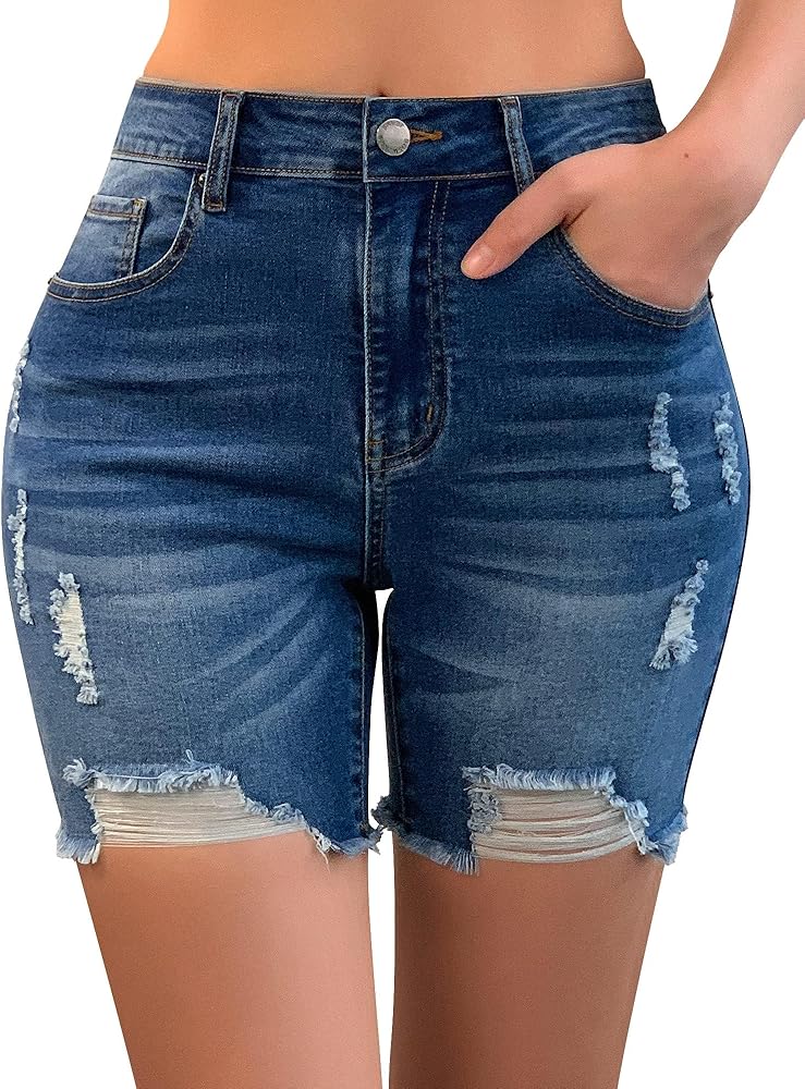81PyTbanQEL._AC_UY1000_ High Waist Denim Shorts