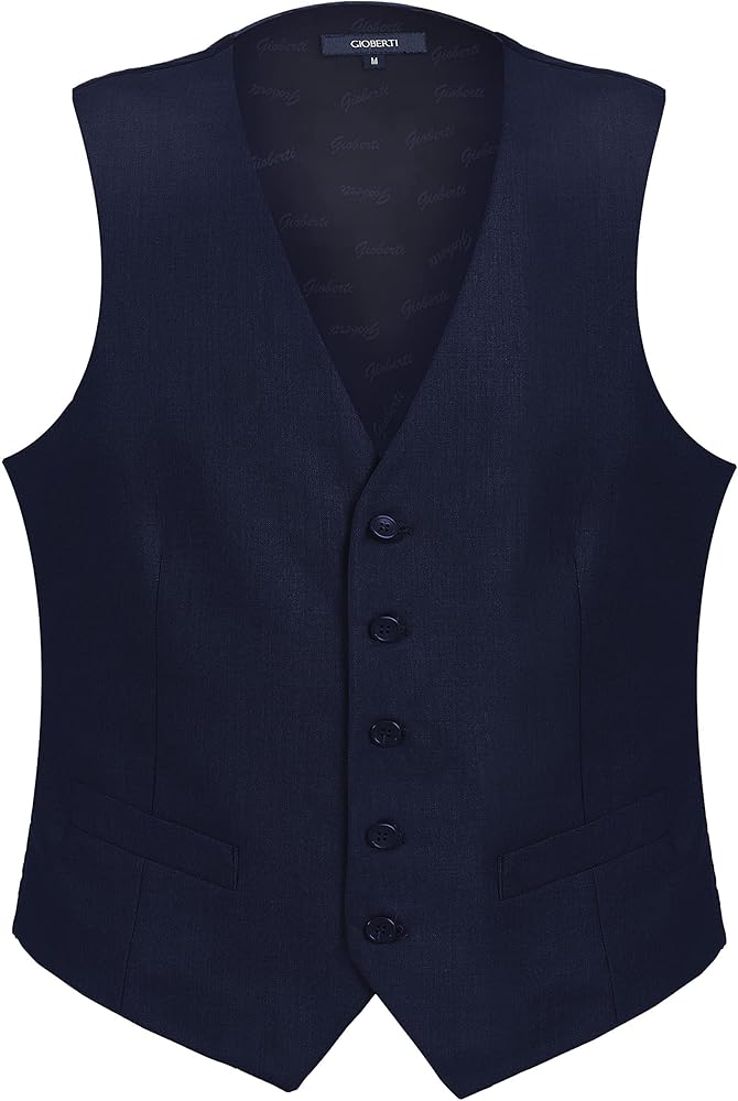 Slim Fit Vest - Navy