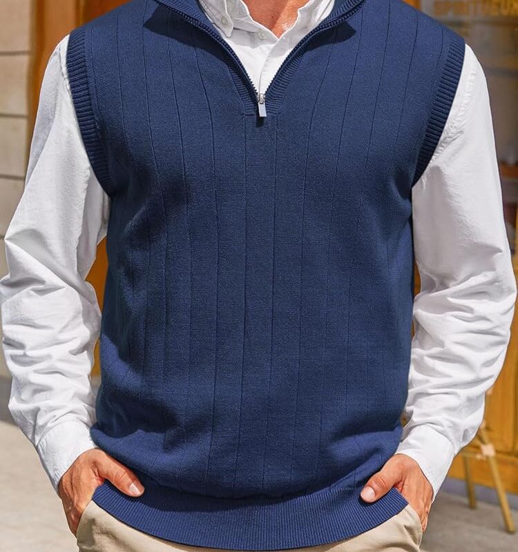 81Y+W2lCcdL._AC_UY1000_ Pull over sweater Vest - Navy