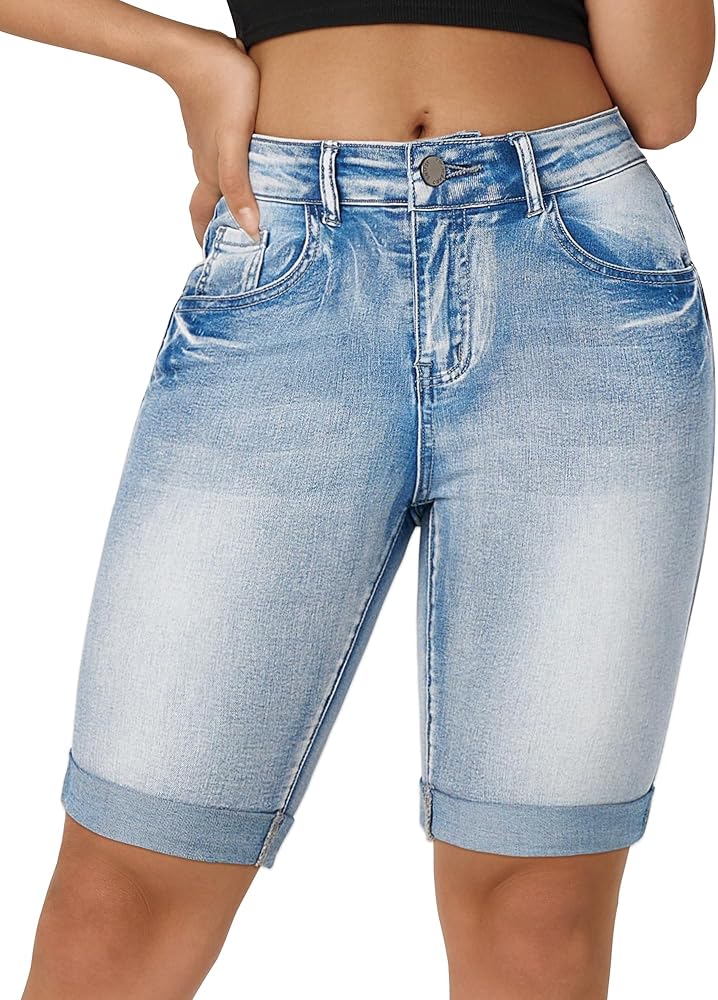 Classic Blue Denim Shorts