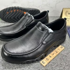 Men's Formal Plain Derby - Black (Pebble Grain)
