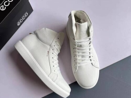 Men's High-Top Canvas Sneakers - White