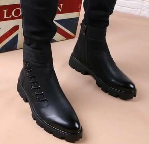 Men's Workwear Lace-Up Boots - Black