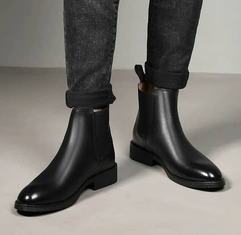 Men's Brogue Derby Shoes - Black