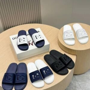 Unisex Logo-Strap Slides - White