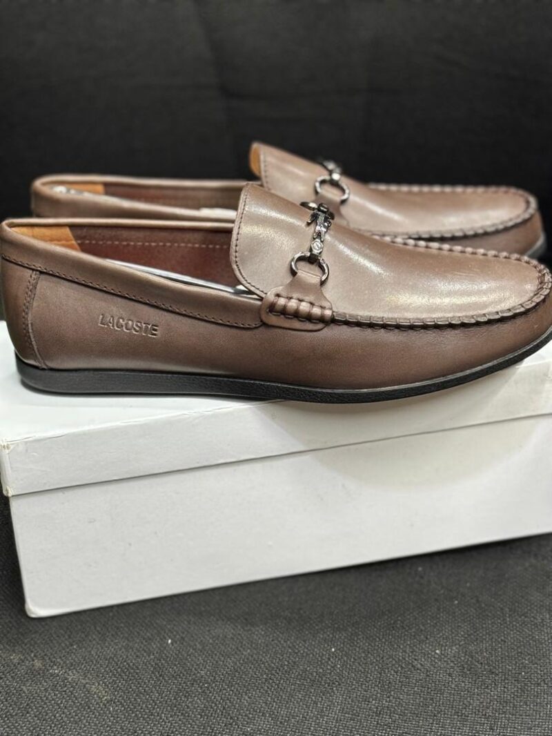 IMG-20251217-WA0295 Men's Office Loafers - Dark Brown (Textured Panel)