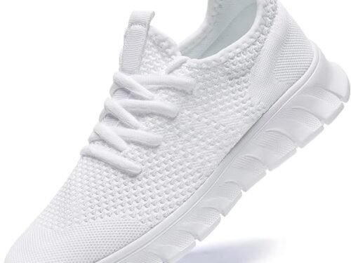 eunnining-sneakers-white Women breathable running Sneakers - White