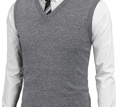 gray-v-shaped-sweater-1 V-Neck Sweater Vest –Gray