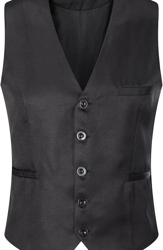 Slim Fit Vest - Black
