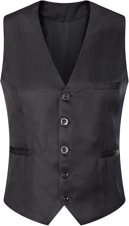 Slim Fit Vest - Black