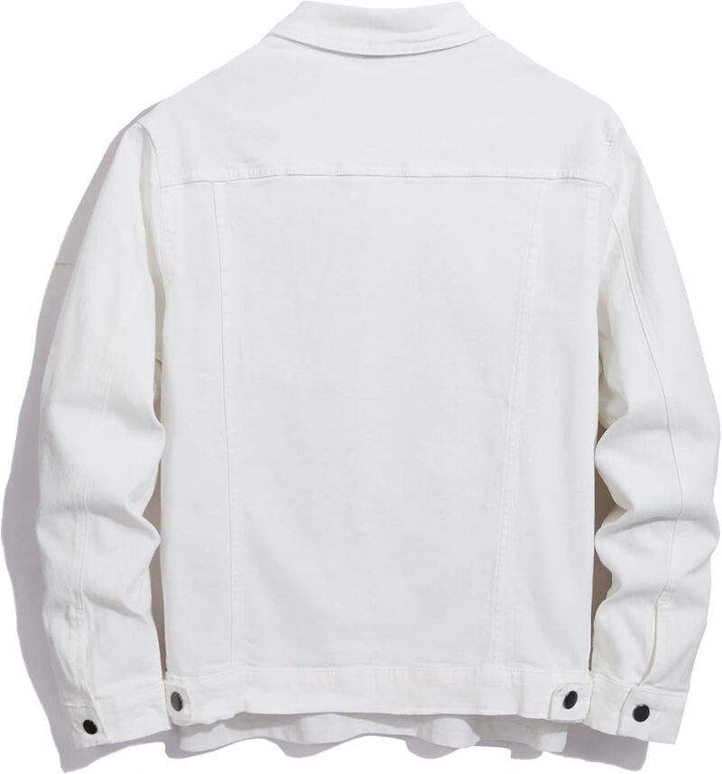 Mens Denim Jacket Slim Fit - White
