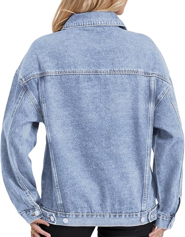 814c-NpH2VL._AC_UY1000_ Womens Denim Jacket Oversized Fit - Light Blue