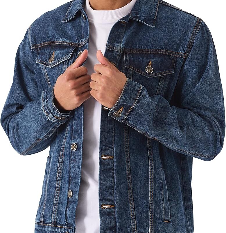 Mens Denim Jacket Regular Fit - Navy