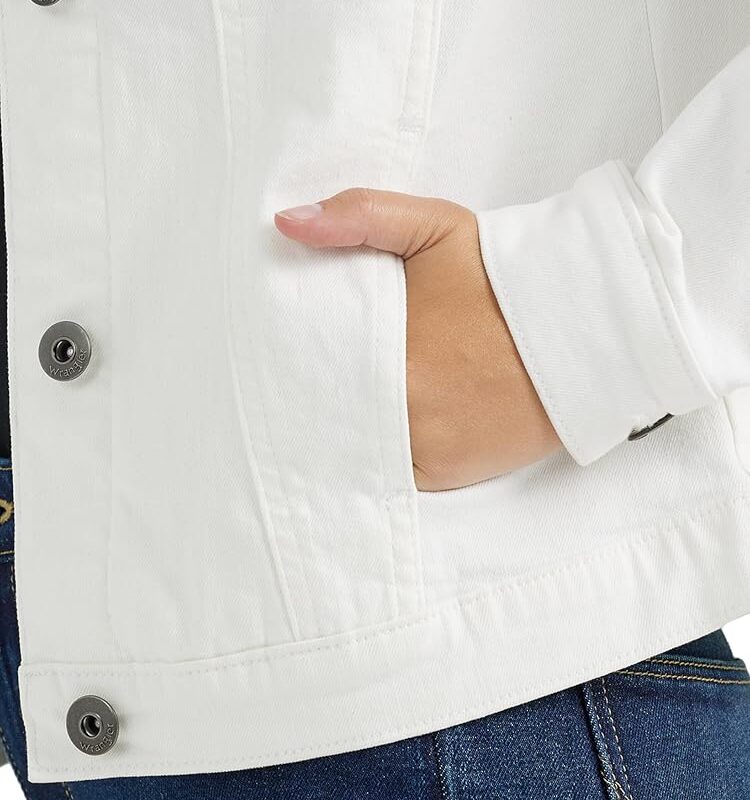 Womens Denim Jacket Regular Fit -Off-White