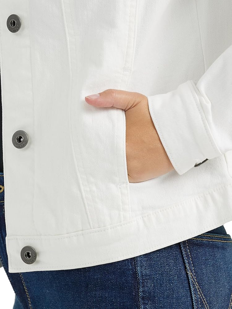 Womens Denim Jacket Regular Fit -Off-White