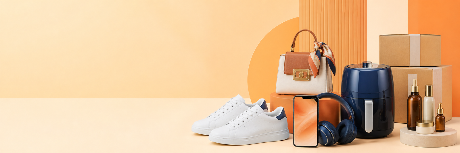 Marketplace products including fashion, electronics, beauty and home essentials