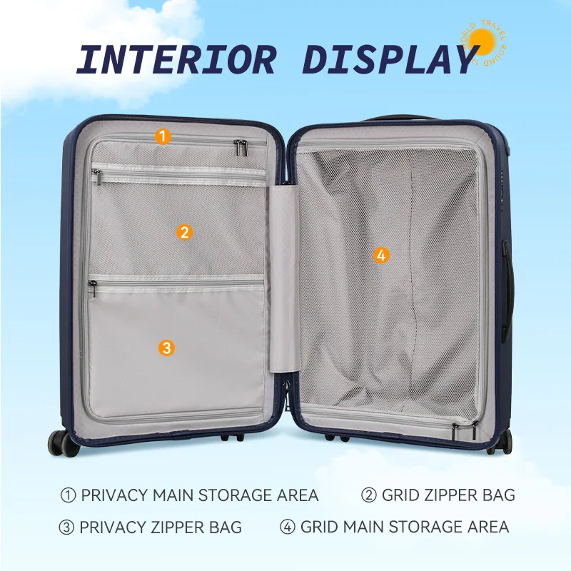 blue-travel-case1 Other Brand Suitcases Blue – Style 1157