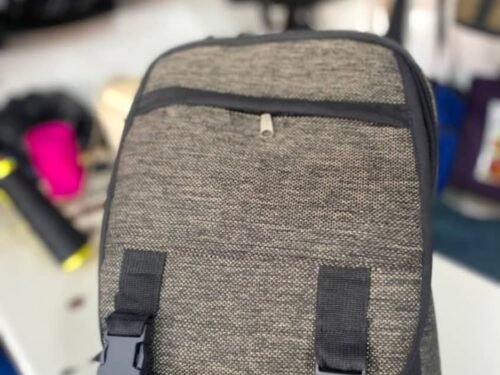 Minimalist Grey Flap Backpack