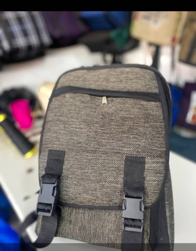 Minimalist Grey Flap Backpack