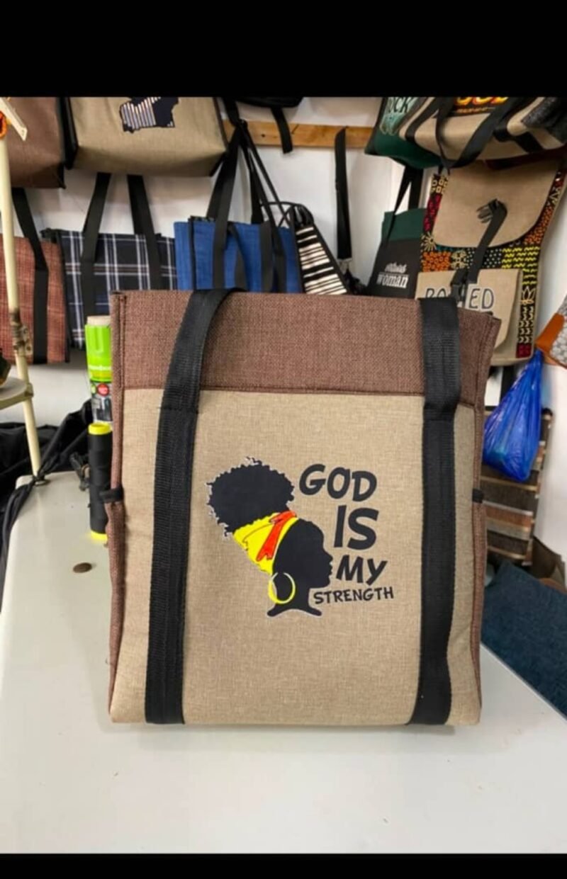 God Is My Strength Tall Tote Bag