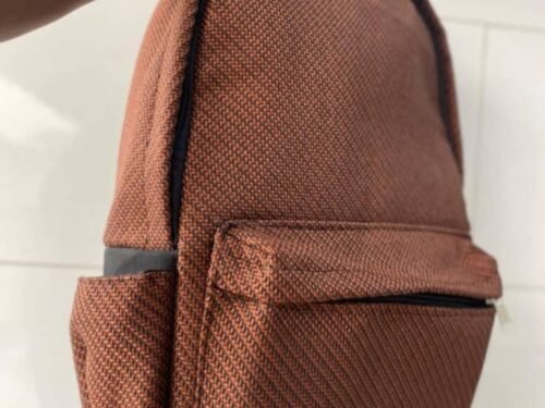 Textured Brown Everyday Backpack