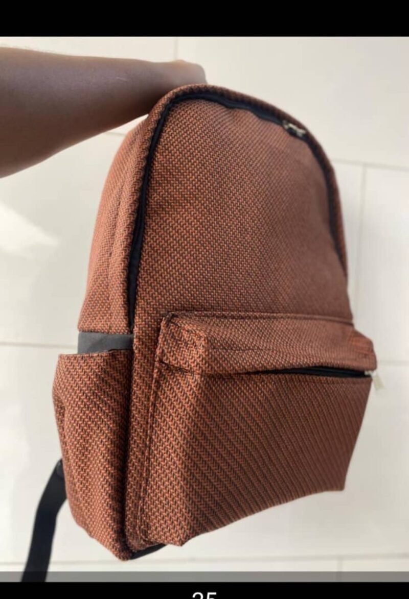 Textured Brown Everyday Backpack