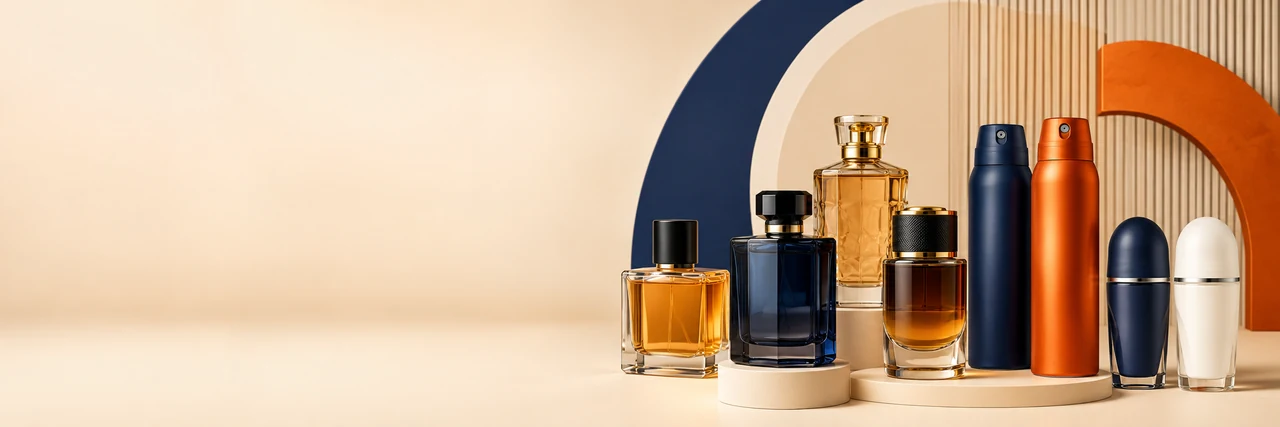 Perfume bottles and deodorants