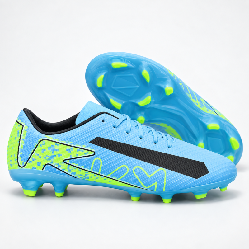 Blue and Neon Multicolour Football Boots – Sizes 40–44 – Style 0114