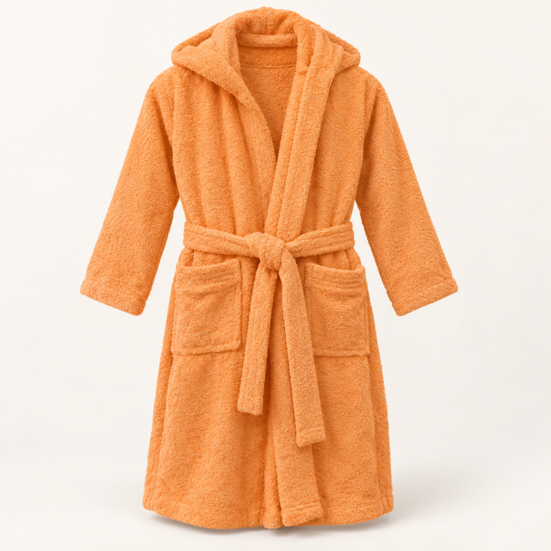 svd-sv-0321-clean-01 Girls – Bathrobes – Orange – Style 0321