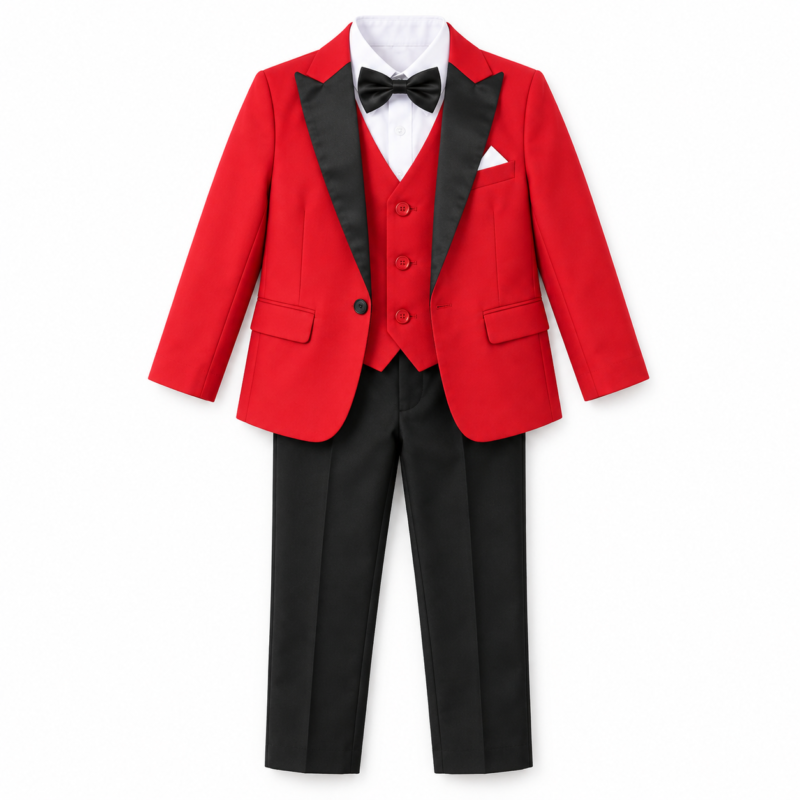 Boys – Suits – Red – Style 0347