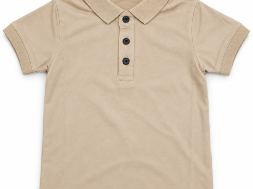 svd-sv-0373-clean-01 Kids' Beige Short-Sleeve Polo Shirt – Style 0373