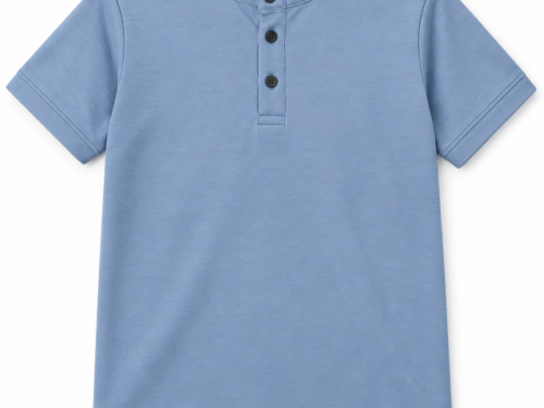 svd-sv-0375-clean-01 Kids' Light Blue Short-Sleeve Henley Shirt – Style 0375
