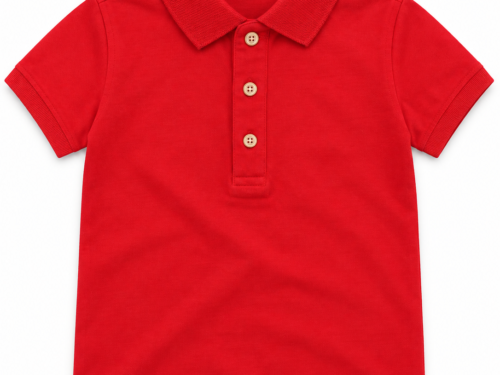 Boys' Red Short-Sleeve Polo Shirt – Style 0376