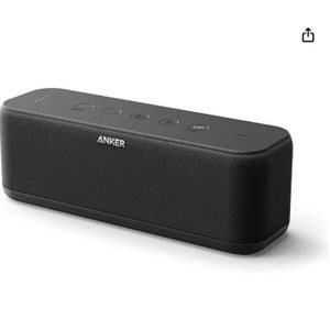 Anker Black Rectangular Speaker with Upper Controls