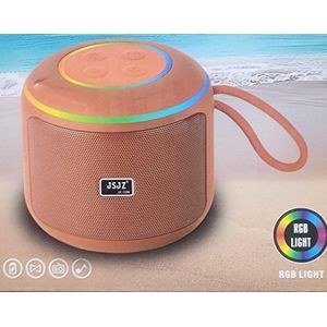 JSJZ Orange Cylindrical Speaker with Wrist Loop