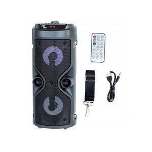 Black Upright Speaker with Microphone and Remote