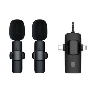 Clip-On Microphone Pair with Multi-Connector Receiver