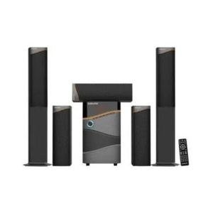 Grey and Black Speaker System with Remote