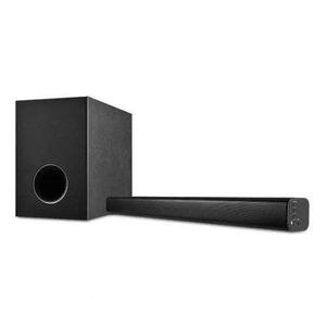 Dark Soundbar System with Square Upright Unit