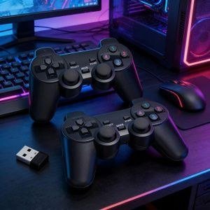 KANGERDUN Dark Gamepad Pair with USB Receiver