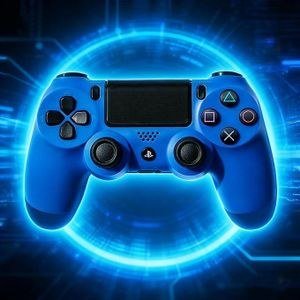 GALUIN Blue Game Controller with Central Panel