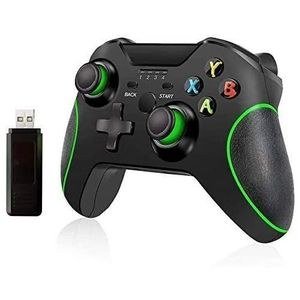 Dark Game Controller with Green Accents and USB Receiver